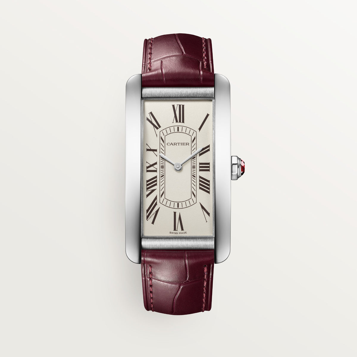 Cartier Tank Américaine Large Model 24.5mm - Platinum - Cream Dial Ref. # WGTA0296