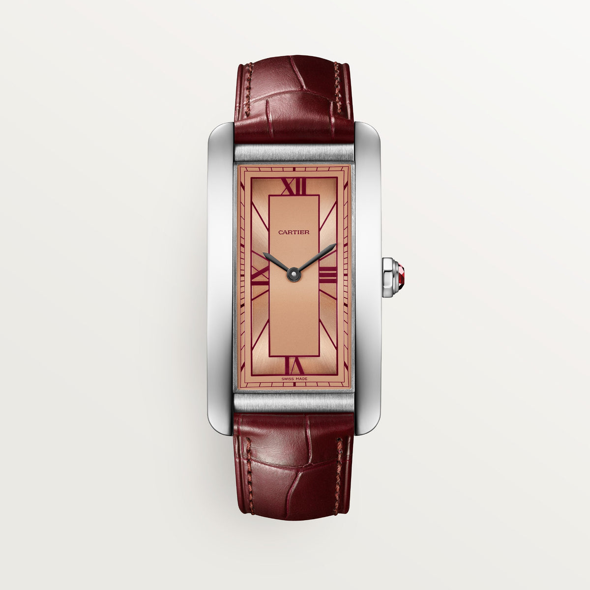 Cartier Tank Américaine Large Model 24.5mm - Platinum - Pink Dial Ref. # WGTA0297