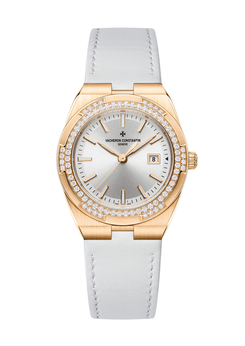 Vacheron Constantin Overseas Quartz 33mm - Rose Gold - Silver Dial Ref. # 1225V/000R-B592