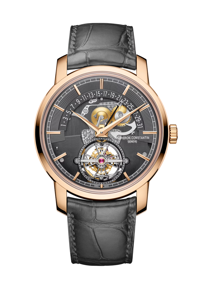 Vacheron Constantin Traditionnelle Tourbillon Retrograde Date Openface 41mm - Rose Gold - Grey Dial Ref. # 6010T/000R-B638