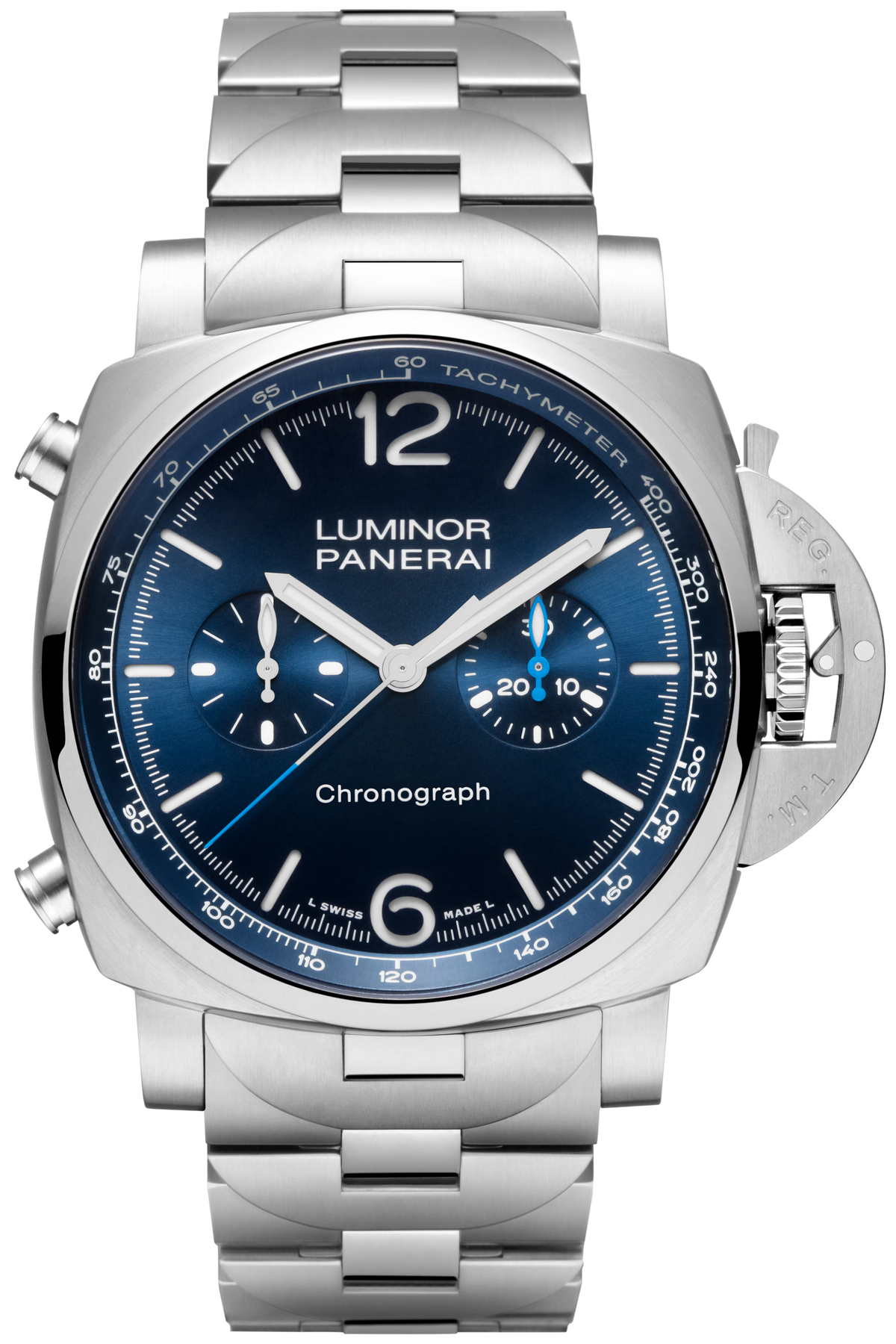 Panerai Luminor Chrono 44mm - Steel - Blue Dial Ref. # PAM01110