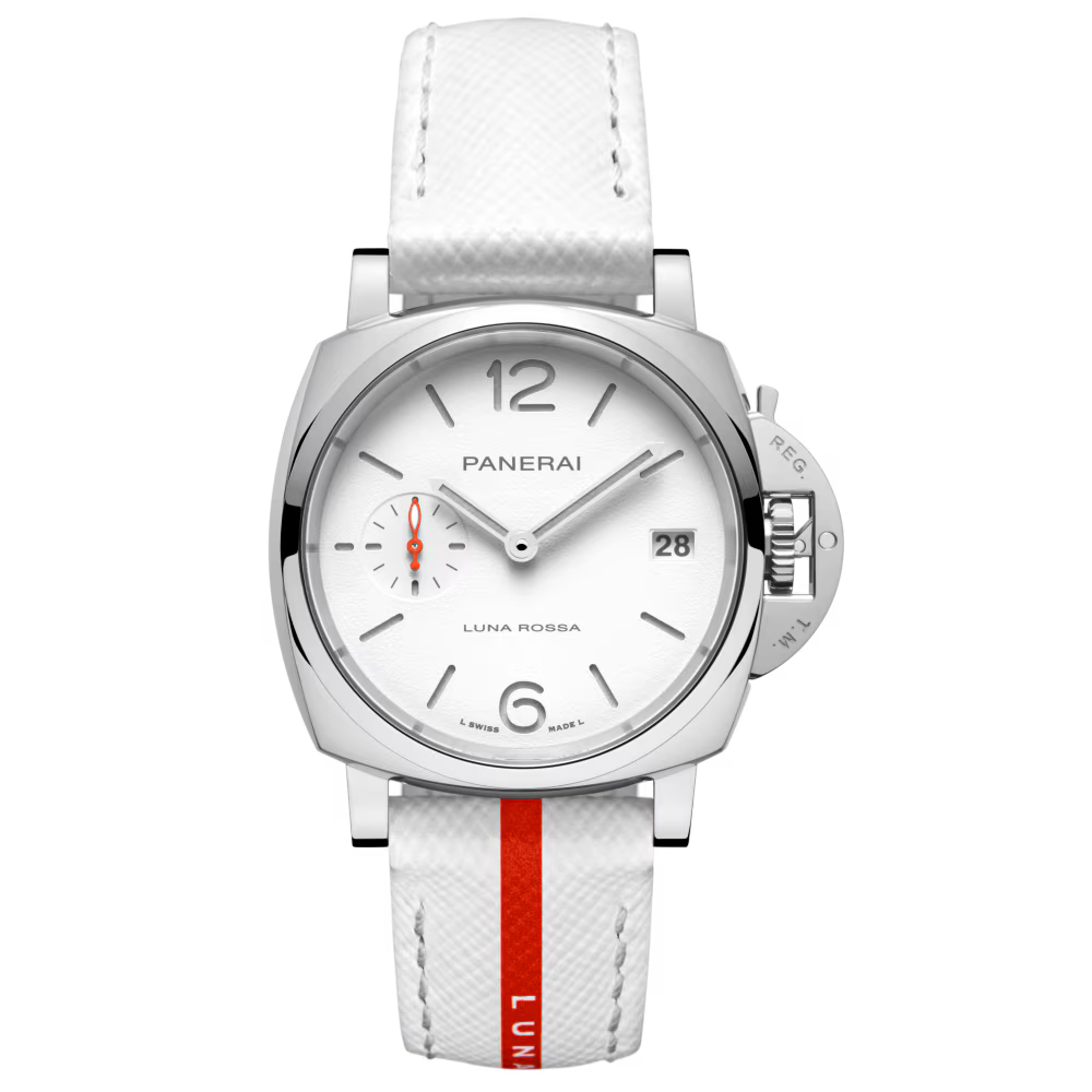 Panerai Luminor Due Luna Rossa 38mm - Steel - White Dial Ref. # PAM01378