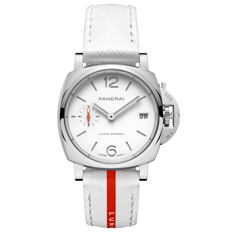Panerai Luminor Due Luna Rossa 38mm - Steel - White Dial Ref. # PAM01378