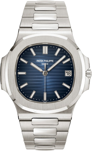 Patek Philippe Nautilus Date Sweep Seconds White Gold Black Blue Dial | 5811/1G-001