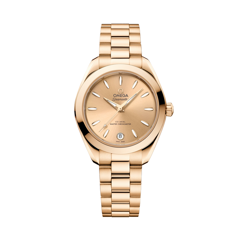 Omega Seamaster Aqua Terra 150M 30mm - Yellow Gold - Gold Dial Ref. # 220.50.30.20.08.001