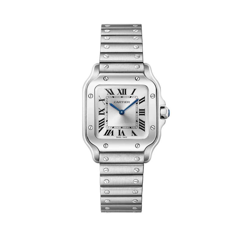 Cartier Santos De Cartier 27mm - Steel - Silver Dial Ref. # WSSA0082