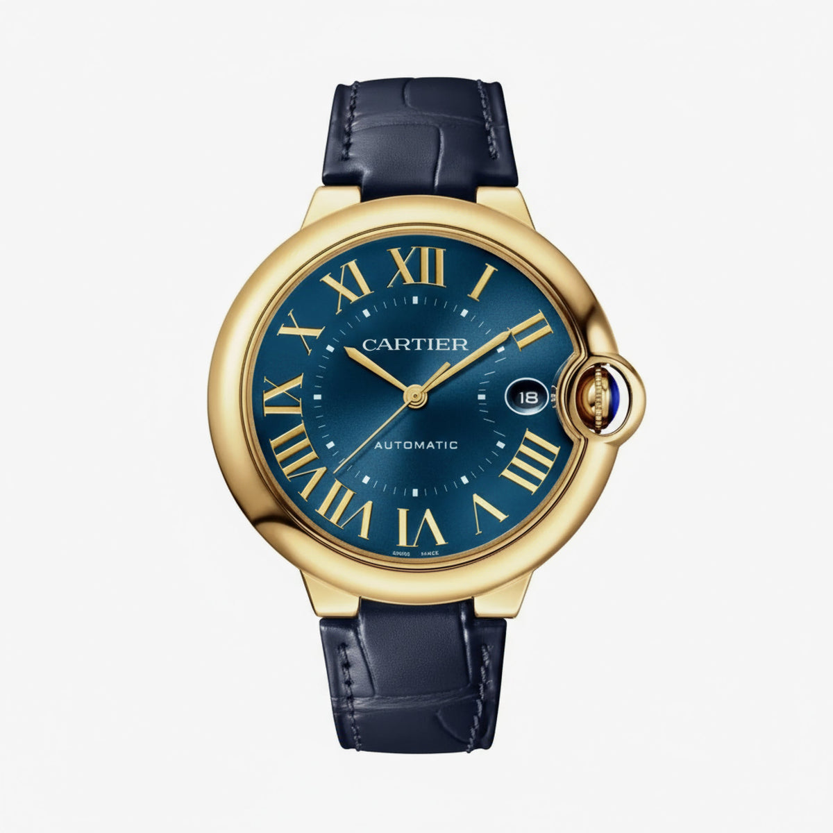 Cartier Ballon Bleu De Cartier Watch 40mm - Yellow Gold - Blue Dial Ref. # WGBB0063