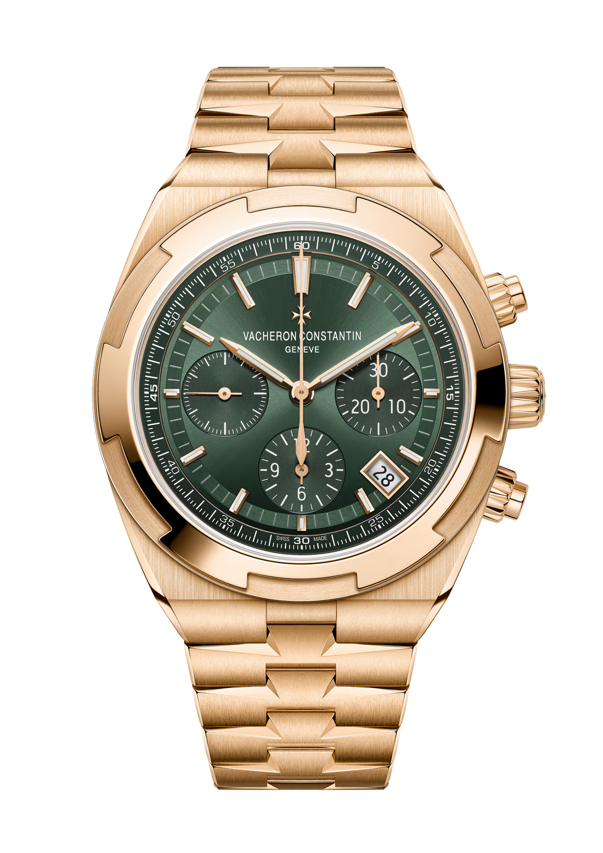 Vacheron Constantin Overseas Chronograph 42.5mm - Rose Gold - Olive Green Dial Ref. # 5520V/210R-B966