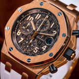 AP Royal Oak Offshore Coffee Half Brick Rose Gold FULL SET MINT 26470OR