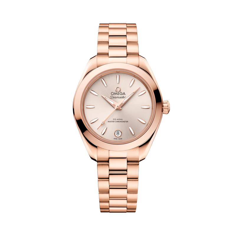 Omega Seamaster Aqua Terra 150M 30mm - Rose Gold - Gold Dial Ref. # 220.50.30.20.09.001
