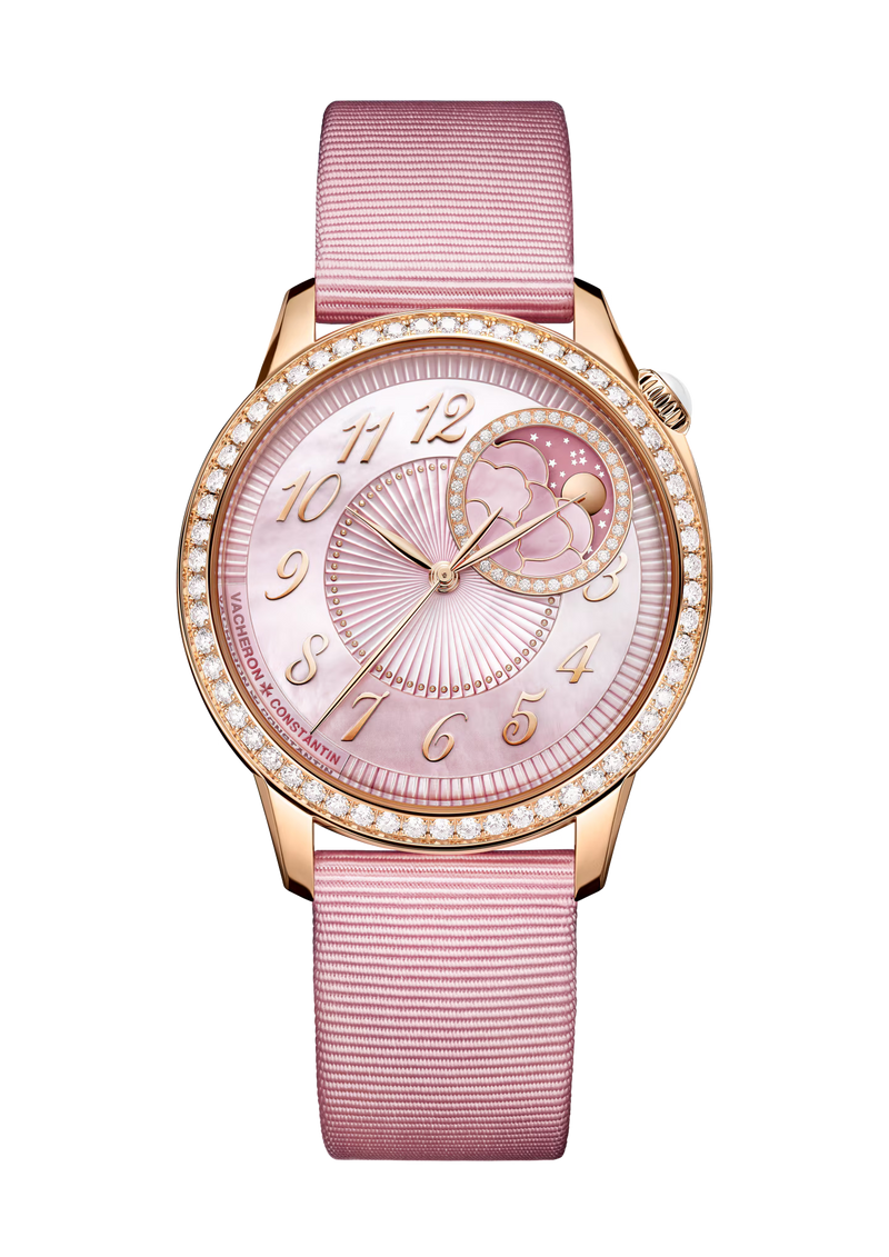 Vacheron Constantin Égérie Moon Phase 37mm - Rose Gold - Pink Dial Ref. # 8005F/000R-H157
