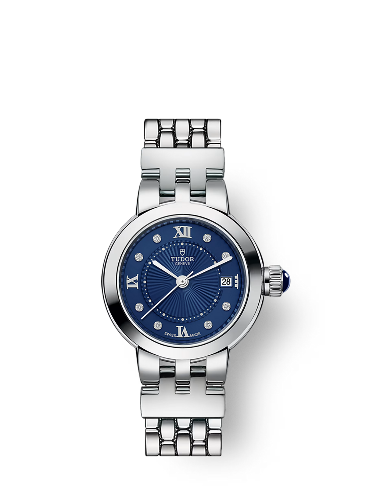 Tudor Clair de Rose Blue 26mm - Steel and Diamonds Ref. # M35200-0010