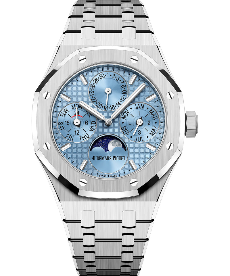 Audemars Piguet Royal Oak Perpetual Calendar 38mm - Steel - Light Blue Dial Ref. # 26684ST.OO.1356ST.01