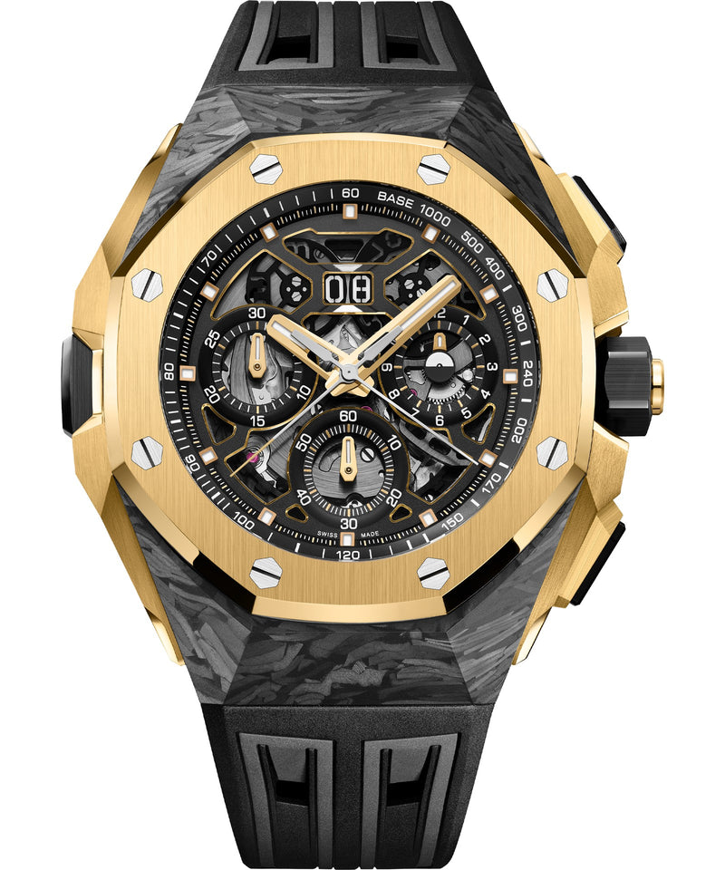 Audemars Piguet Royal Oak Concept Chronograph 43mm - Forged Carbon - Blue Dial Ref. # 26650FO.OO.D353CA.01