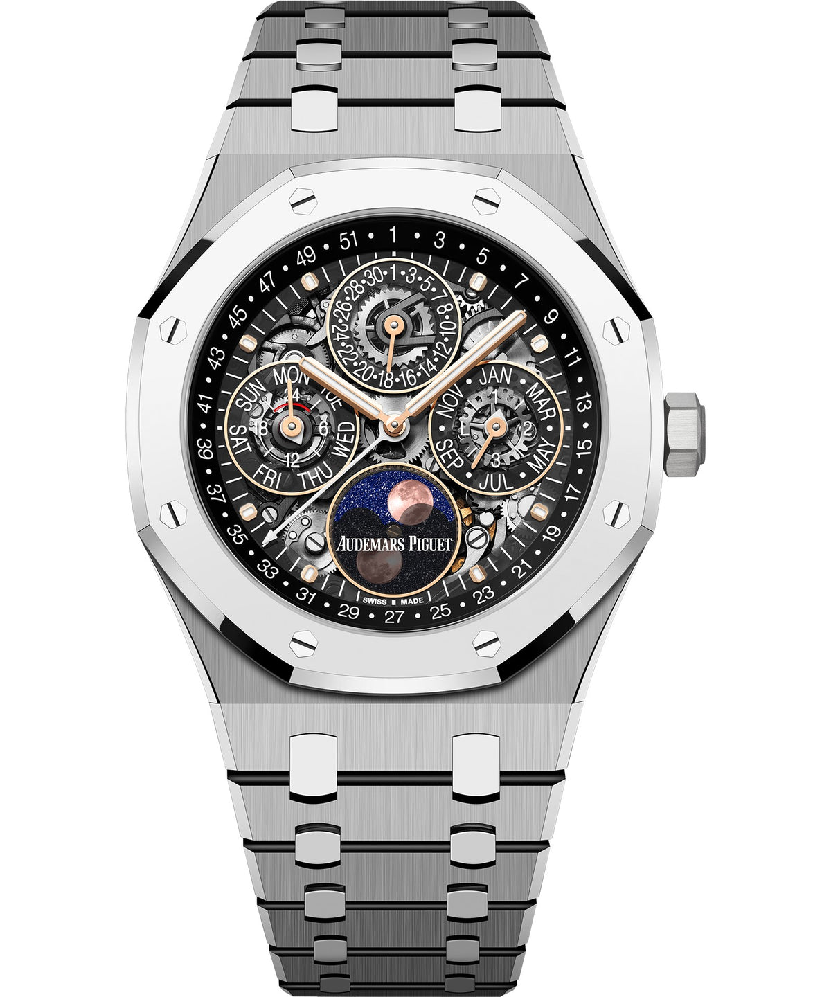 Audemars Piguet Royal Oak Perpetual Calendar 41mm - Titanium - Pink Dial Ref. # 26685XT.OO.1320XT.01