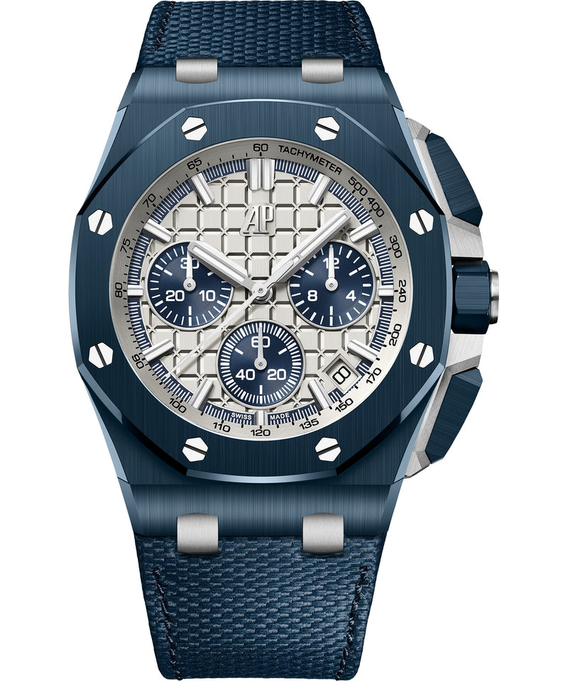 Audemars Piguet Royal Oak Offshore Flyback Chronograph 43mm - Ceramic - Blue Dial Ref. # 26420CD.OO.A029VE.01
