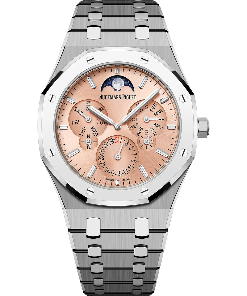 Audemars Piguet Royal Oak Perpetual Calendar 41mm - Titanium - Pink Gold Dial Ref. # 26586XT.OO.1240XT.01
