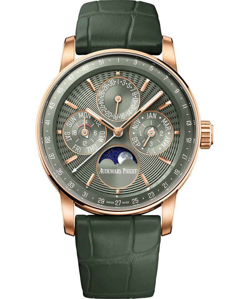 Audemars Piguet Code 11.59 Perpetual Calendar 38mm - Pink Gold - Green Dial Ref. # 26441OR.OO.D420CR.01