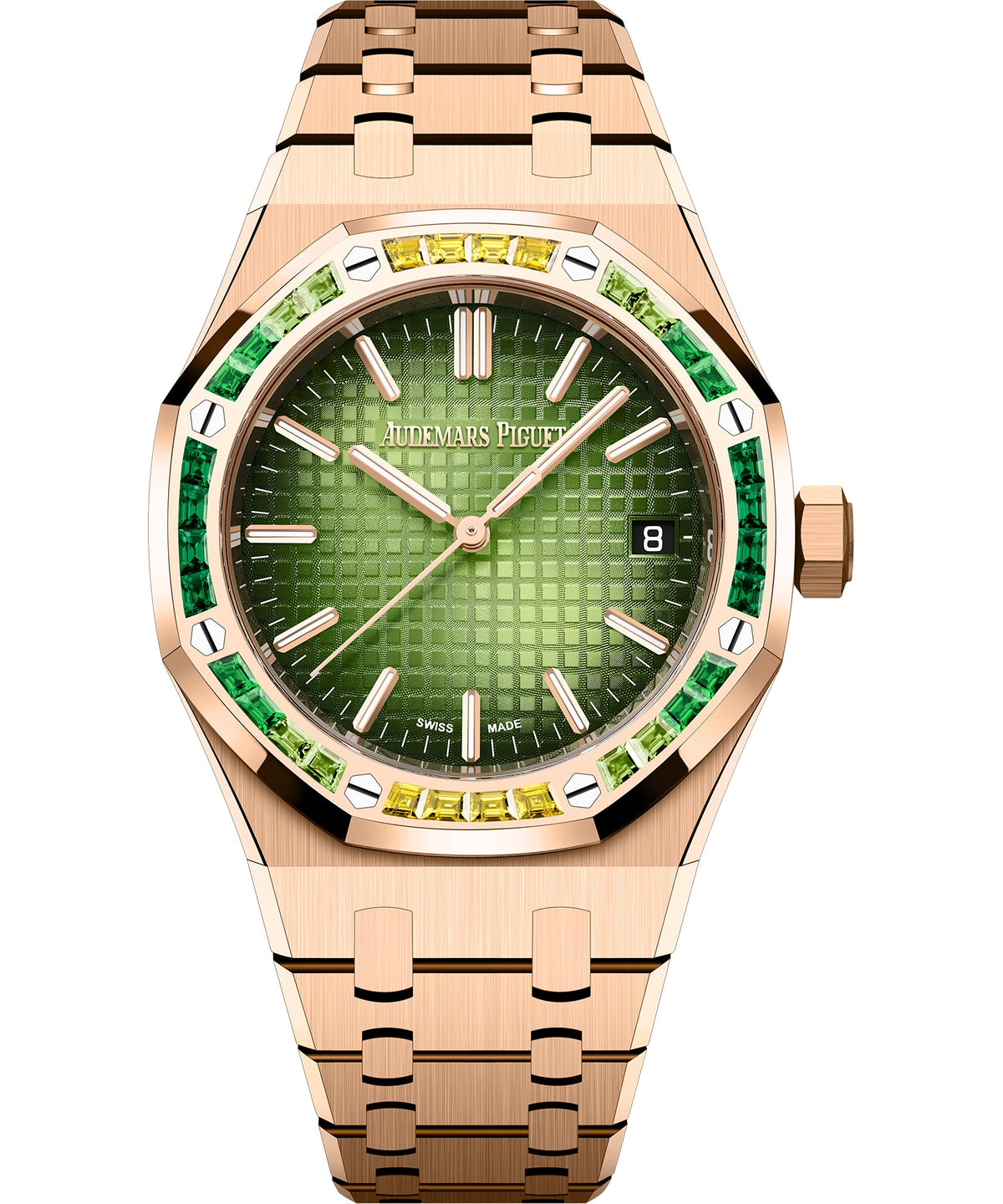 Audemars Piguet Royal Oak Selfwinding 37mm - Pink Gold - Green Dial Ref. # 15551OR.YY.1356OR.01