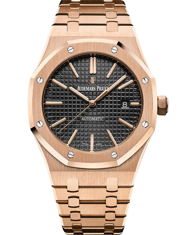 Audemars Piguet Royal Oak Selfwinding 41mm - Pink Gold - Black Dial Ref. # 15400OR.OO.1220OR.01.A