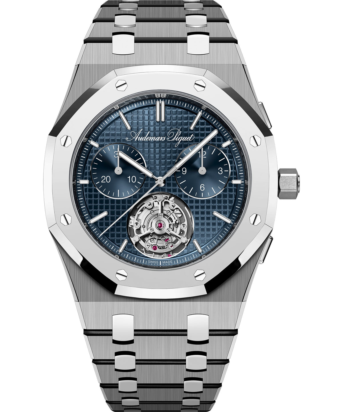 Audemars Piguet Royal Oak Tourbillon Flyback Chronograph 39mm - Titanium - Blue Dial Ref. # 26545XT.OO.1240XT.01