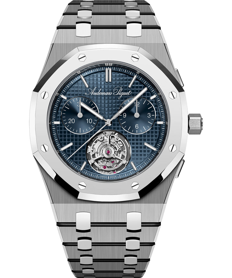 Audemars Piguet Royal Oak Tourbillon Flyback Chronograph 39mm - Titanium - Blue Dial Ref. # 26545XT.OO.1240XT.01