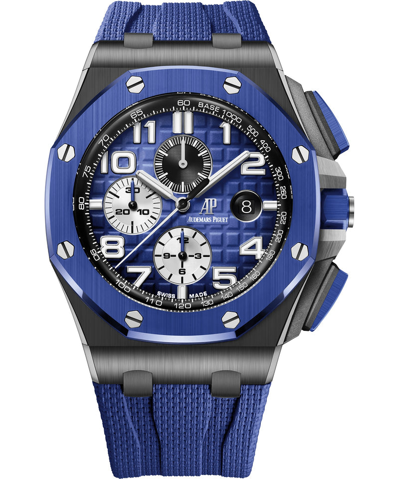 Audemars Piguet Royal Oak Offshore Chronograph 44mm - Ceramic - Smoked Blue Dial Ref. # 26405CE.OO.A030CA.01.A