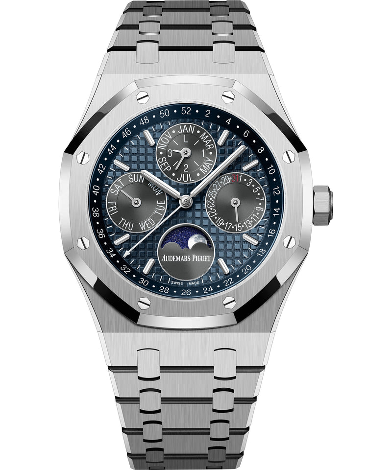 Audemars Piguet Royal Oak Perpetual Calendar 41mm - Titanium - Blue Dial Ref. # 26574TI.OO.1220TI.01