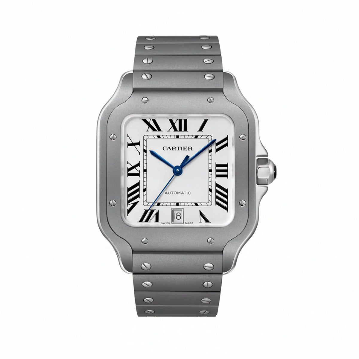 Cartier Santos De Cartier Large Model - Titanium - White Dial Ref. # WSSA0089